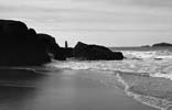 Sandwood bay, en regardant vers le sud, le stack