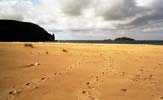 Sandwood bay, en regardant vers le sud, le stack