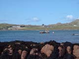 Fionnphort, isle of Iona on the background