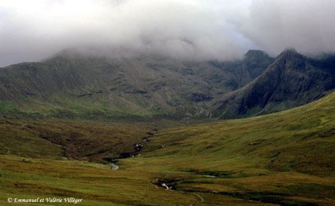 Glenbrittle, in the middle of the Cuillins Hills