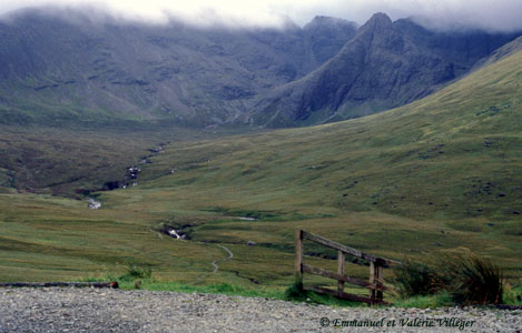 Glenbrittle, in the middle of the Cuillins Hills