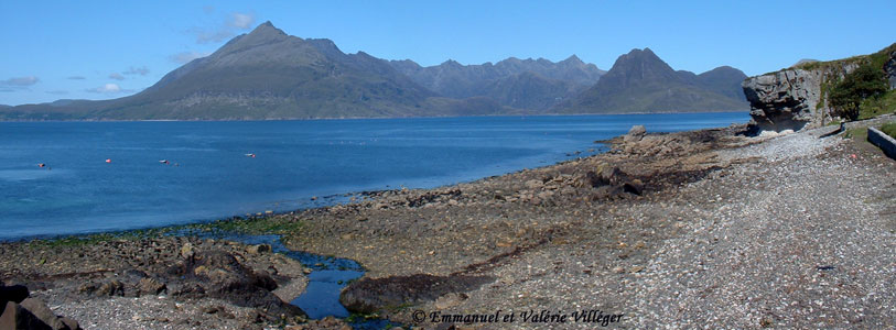 Panoramic view towards the Cuillins from Elgol