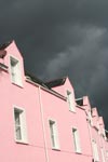 Pink house on the harbour.