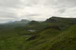 Looking at the Trotternish ridge from the footpath
