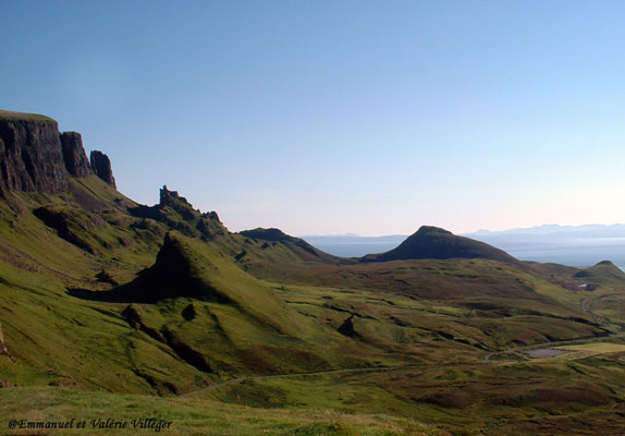 Looking towards mainland Scotland from the Quiraing