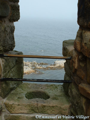 Château de St Andrews, la tour maritime, les toilettes qui donnent ... sur la mer
