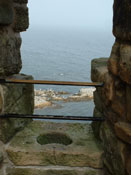 Château de St Andrews, la tour maritime, les toilettes qui donnent ... sur la mer